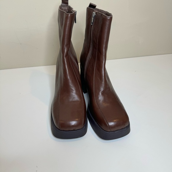 Steve Madden Hope Brown Leather boots size 11 - Picture 3 of 10